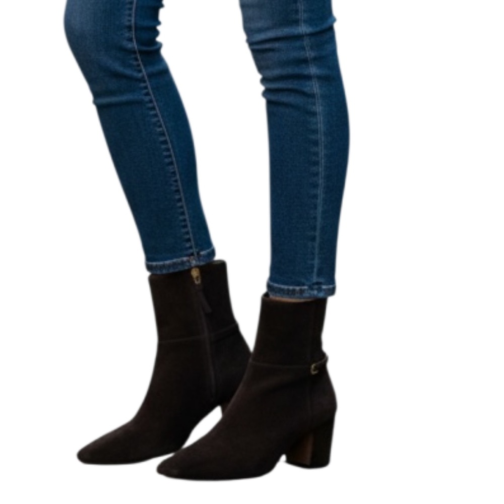 Franco Sarto Sleek Brown Ankle Boots
